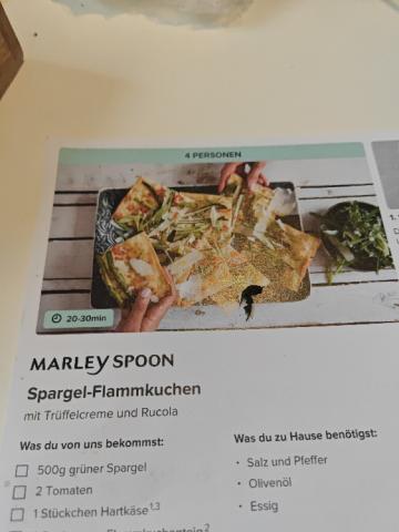 Spargel-Flammkuchen, mit Trüffelcreme und Rucola von Arconas | Hochgeladen von: Arconas