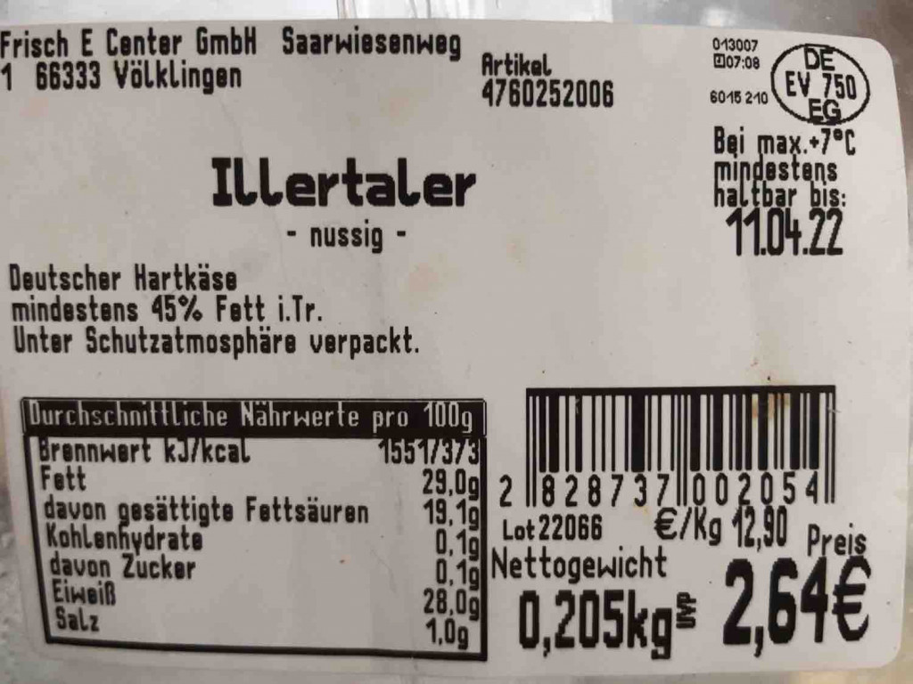 Illertaler , Deutscher Hartkse aus pasteurisierter Kuhmilch 4 vo | Hochgeladen von: tonily