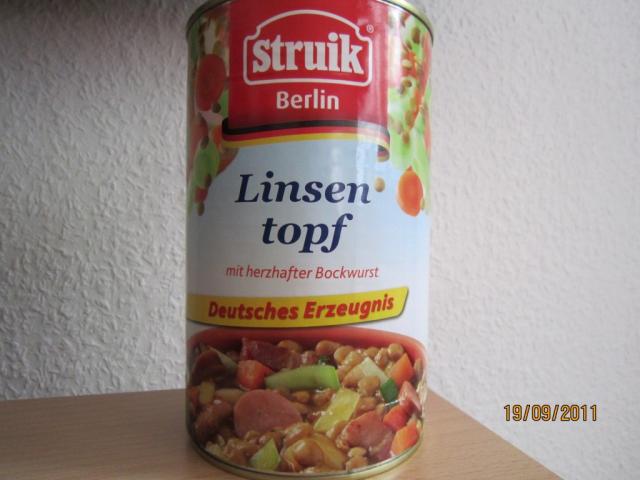 Linsentopf, mit herzhafter Bockwurst | Hochgeladen von: Fritzmeister