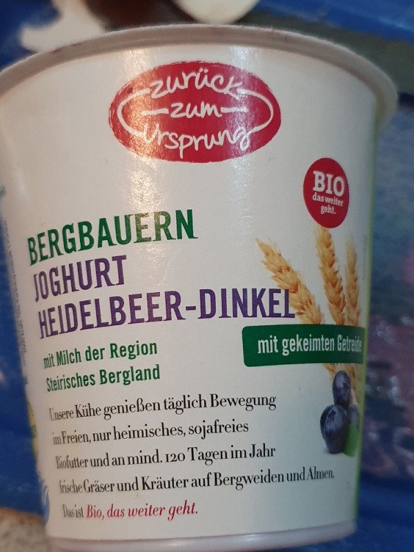 Heidelbeer-Dinkel Joghurt Bergbauern, Bio von nicolefeldmann393 | Hochgeladen von: nicolefeldmann393