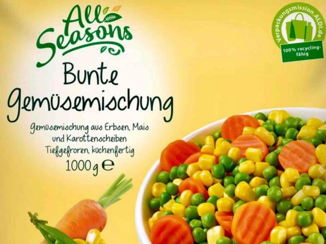 Bunte Gemüsemischung, Erbsen, Mais und Karottenscheiben von Alex | Hochgeladen von: Alexander Härtl