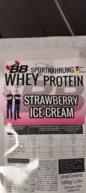 Whey Protein Strawberry Ice Cream von DeLange | Hochgeladen von: DeLange