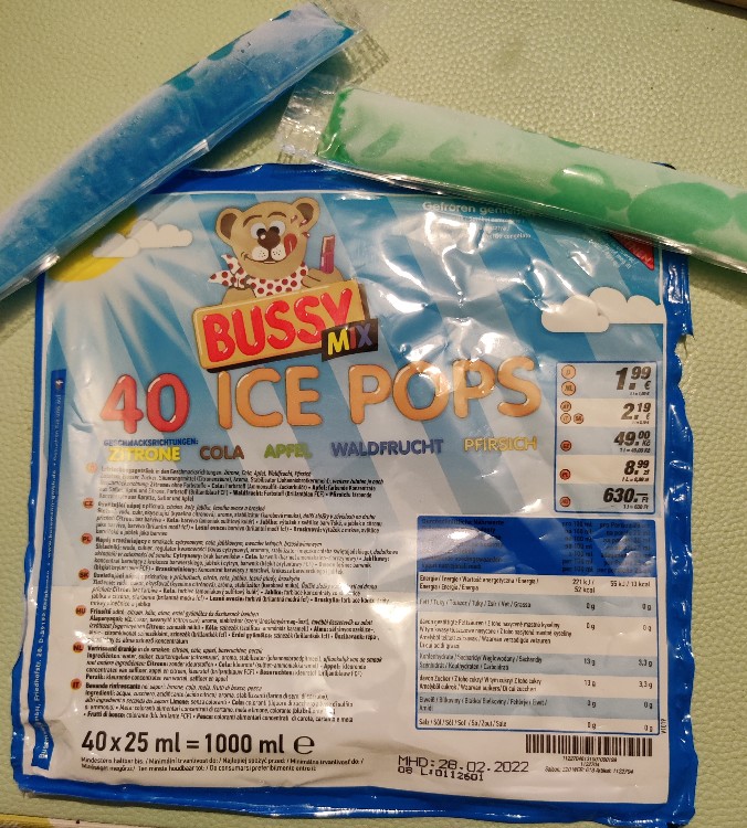 Bussy Mix, 40 ICE POPS Wassereis von Daeny73 | Hochgeladen von: Daeny73