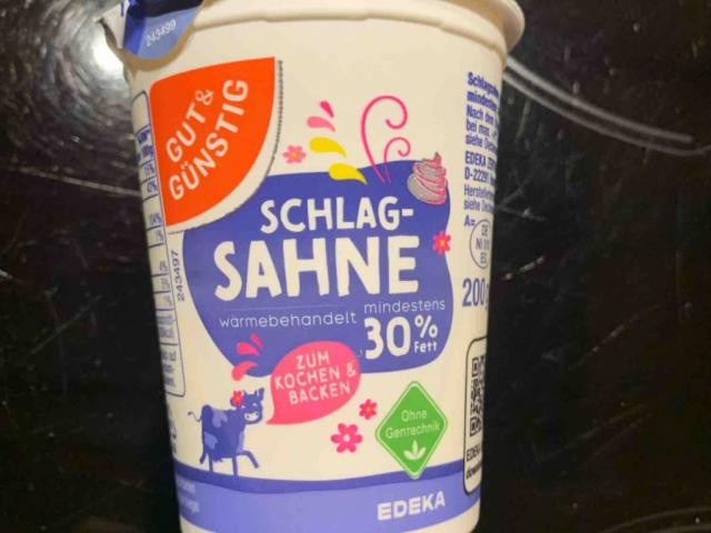 Schlag-Sahne mindestens 30 % Fett Gut & Günstig, Sahne von I | Hochgeladen von: Indigo66