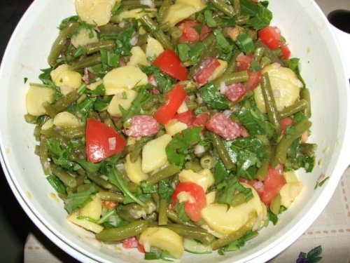 Kartoffelsalat mit grüne Bohnen und Rucola | Hochgeladen von: inge71