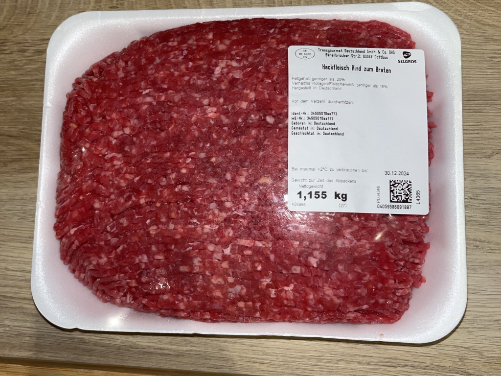 Rinderhackfleisch Selgros, 19% Fett von TiKis | Hochgeladen von: TiKis