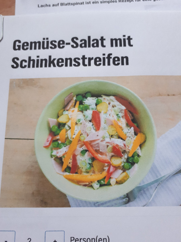 gemüse salat mit schinken von Warum? | Hochgeladen von: Warum?