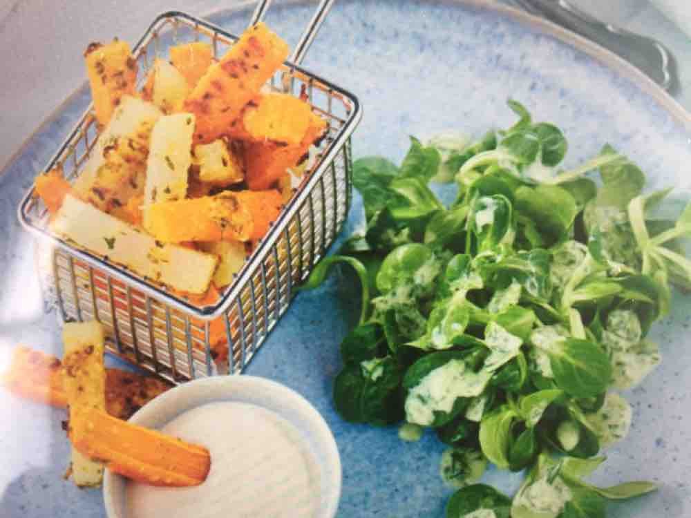 Gemüsepommes mit Dip und Salat von schotzi | Hochgeladen von: schotzi