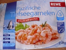 Pazifische Tiefseegarnelen, gekocht und geschält | Hochgeladen von: diekleineolga