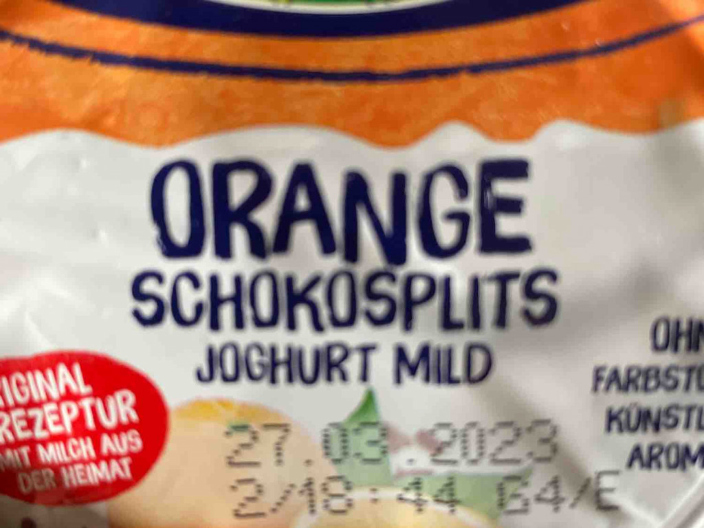 Fruchtjoghurt Orange Schokosplits von CatchMe | Hochgeladen von: CatchMe