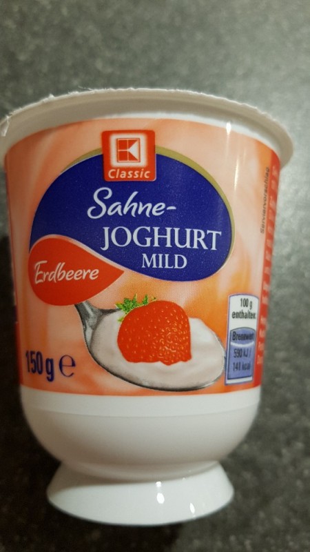 Erdbeer Sahne Joghurt mild K-Classic, 8 % Erdbeeren 10 % Fett im | Hochgeladen von: BorMan