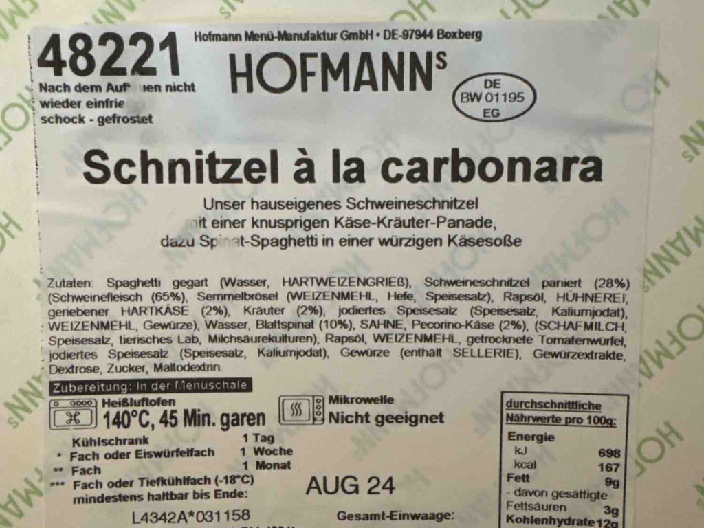 Hofmann Schnitzel à la carbonara von sherrymaik | Hochgeladen von: sherrymaik