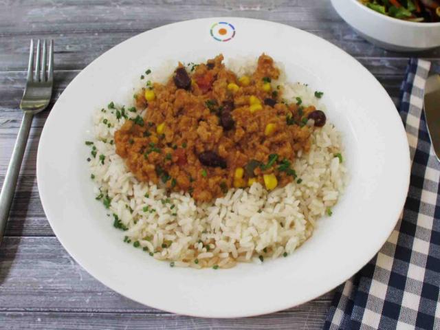 Chili sin Carne mit Reis Mensa Vaihingen, 521g von JLI | Hochgeladen von: JLI