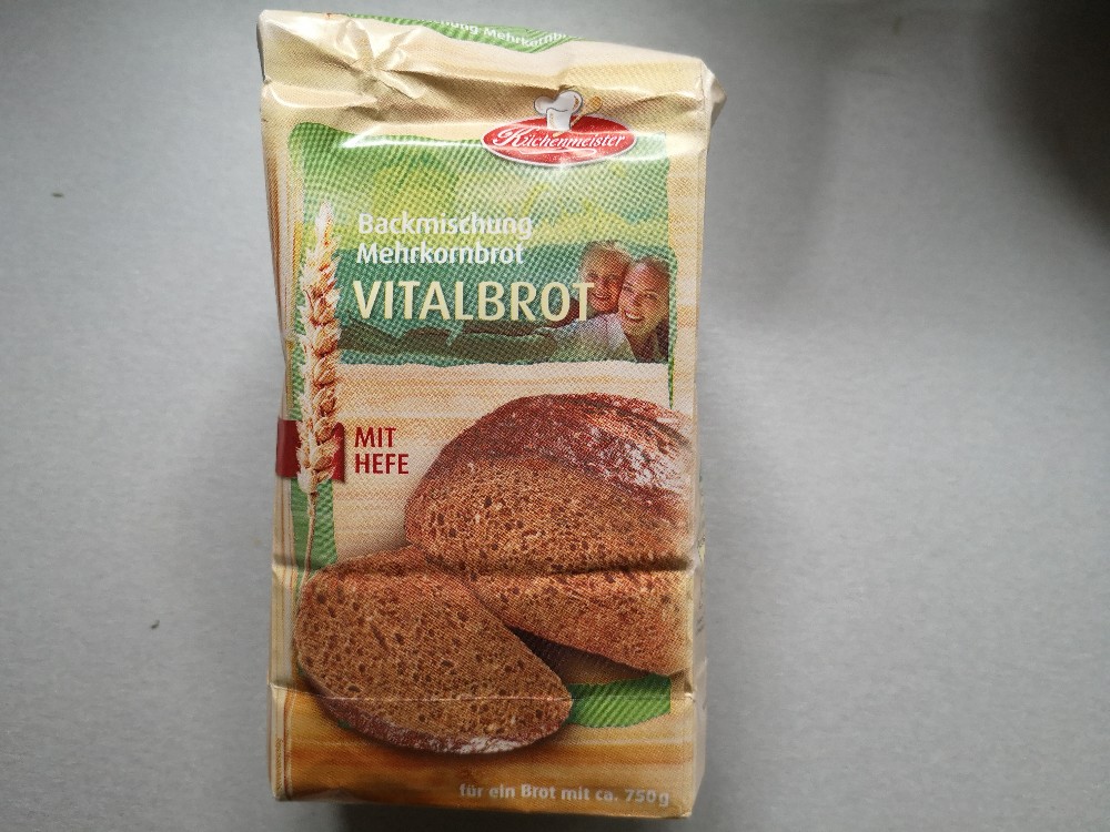 Küchenmeister, Vitalbrot zubereitet, Backmischung Kalorien - Brot - Fddb