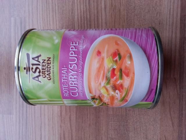 Rote Thai Currysuppe, mit Paprika und Mungobohnenkeimlingen | Hochgeladen von: N0PainN0Gain