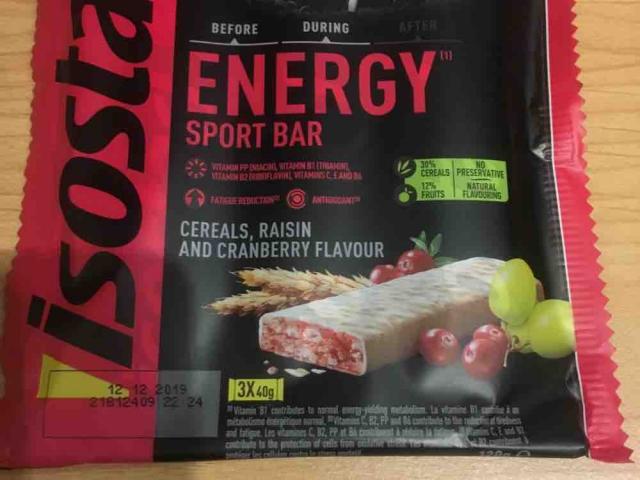 Energy sport bar, Raisin and cranberry von Diddl15 | Hochgeladen von: Diddl15