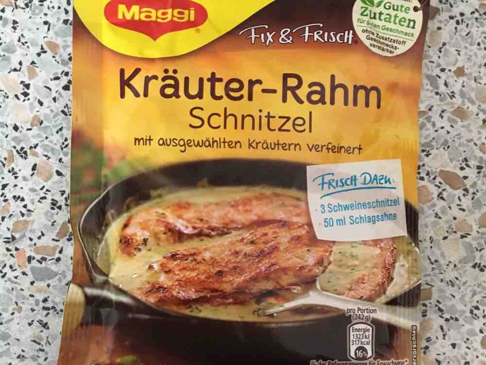 Maggi, Fix &amp; frisch Kräuter-Rahm-Schnitzel, zubereitet Kalorien ...