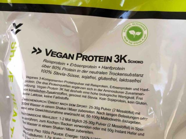 Vegan Protein 3K, Erbsen- Reis- Hanfprotein von schreyvogel | Hochgeladen von: schreyvogel