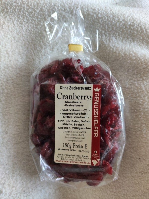Cranberries getrocknet, Ohne Zuckerzusatz von symlink | Hochgeladen von: symlink