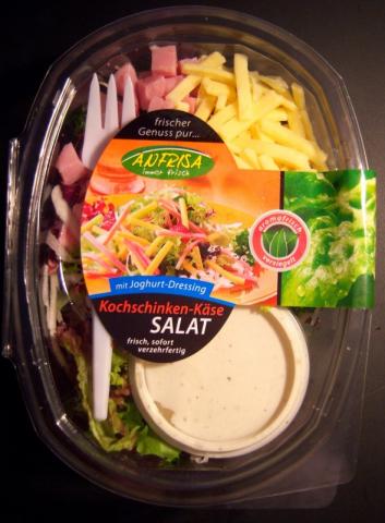 Salat mit Joghurtdressing, Kochschinken-Käse | Hochgeladen von: Himbeerkuchen