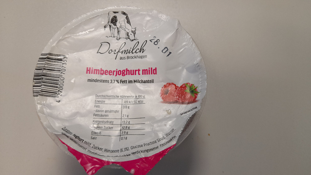 Dorfmilch aus Brokhagen, Himbeerjogurt 3.7% von illcoron | Hochgeladen von: illcoron