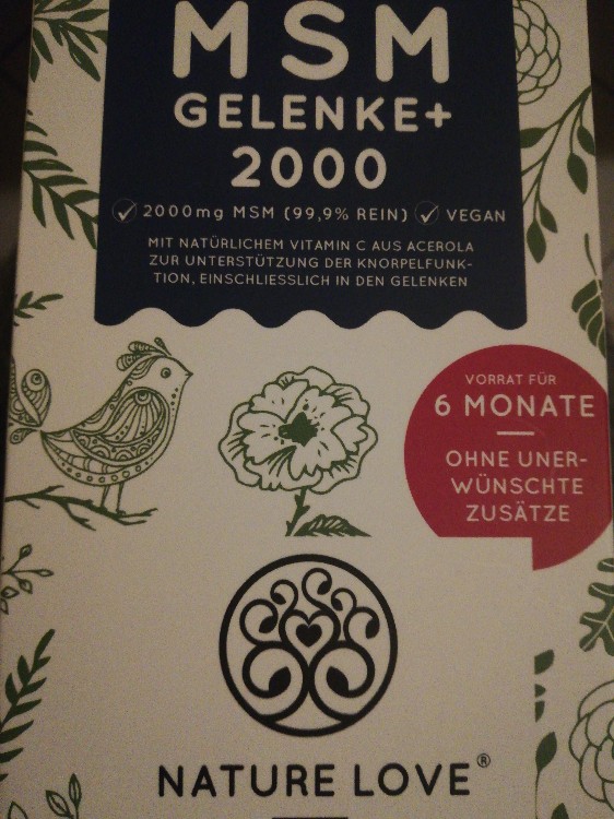 MSM  Gelenke+ 2000, mit natürlichem Vitamin C aus Acerola von vc | Hochgeladen von: vcbloemer