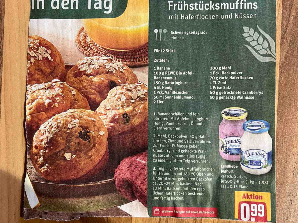 Schnelle Frühstückmuffins, mit Haferflocken und Nüssen von vonny | Hochgeladen von: vonnylinde