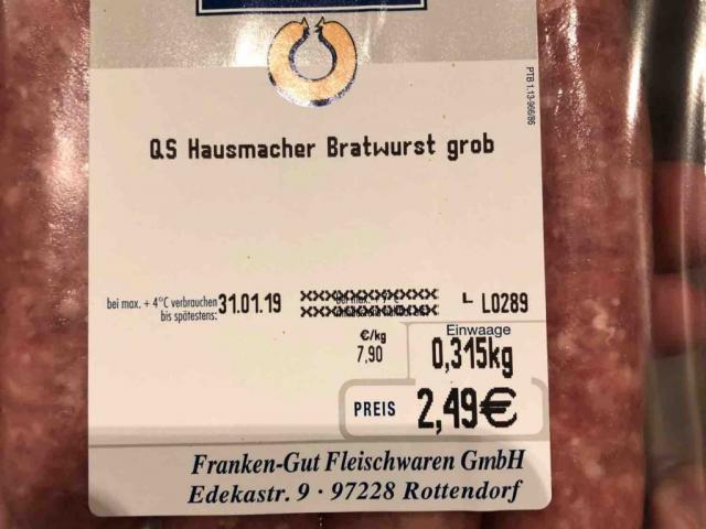 Hausmacher Bratwurst grob von onefoxcharlie | Uploaded by: onefoxcharlie