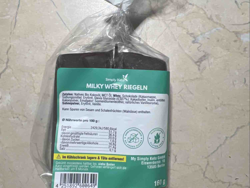 Milky Whey, Keto Riegel von Llyn | Hochgeladen von: Llyn