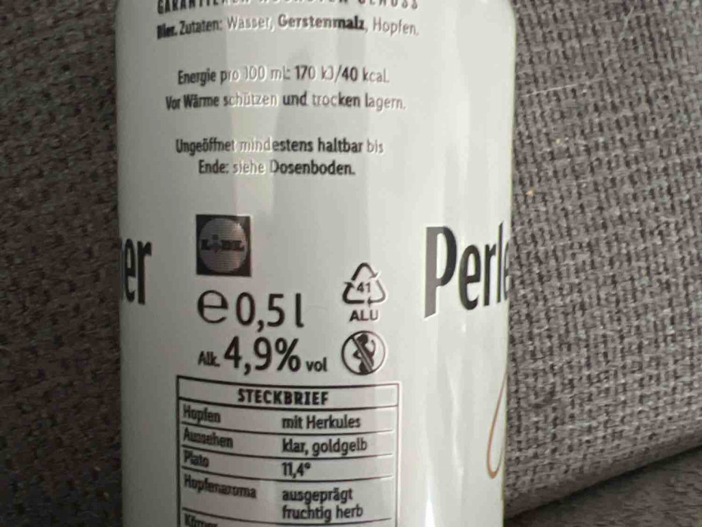 Perlenbacher Pils Dose, 4,9% vol von Mark87 | Hochgeladen von: Mark87