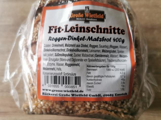 Fit-Leinschnitte, Roggen-Dinkel-Malzbrot 400g von Angela Iburg | Hochgeladen von: Angela Iburg