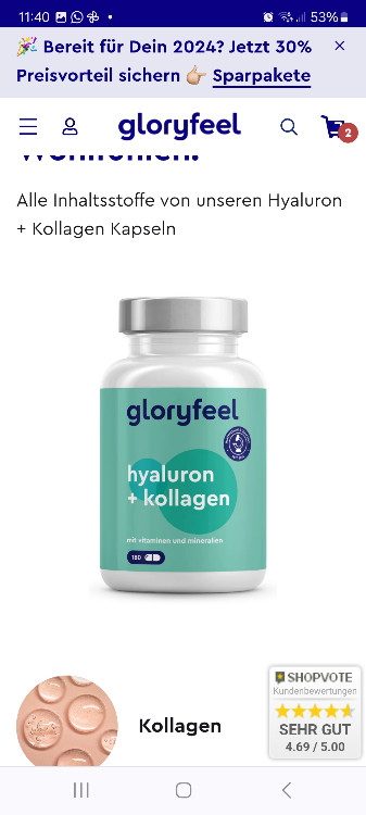 hyaloren +Kollagen, 2 Kapseln von 6elociN | Hochgeladen von: 6elociN