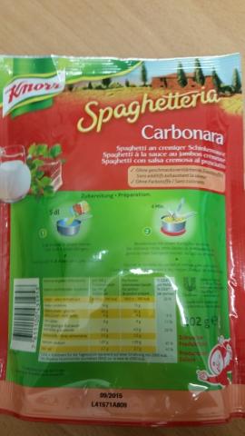 Knorr Spaghetteria, Carbonara Spaghetti an cremiber Schinken | Hochgeladen von: stoecki