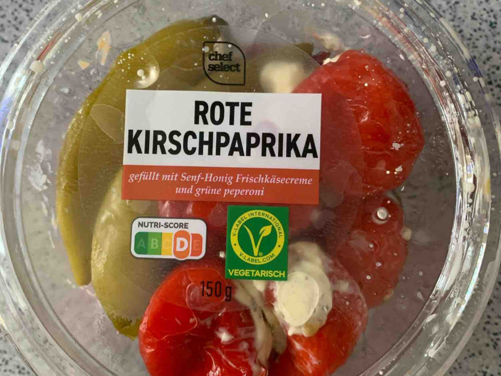 chef select Rote Kirschpaprika, gefüllt mit Senf-Honig-Frischkäs | Hochgeladen von: Heiki33