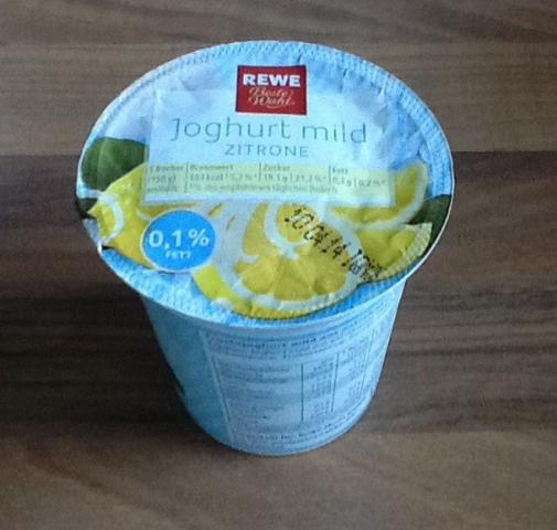 Rewe 0,1 % Joghurt mild, Zitrone | Hochgeladen von: Kugelrundgesund