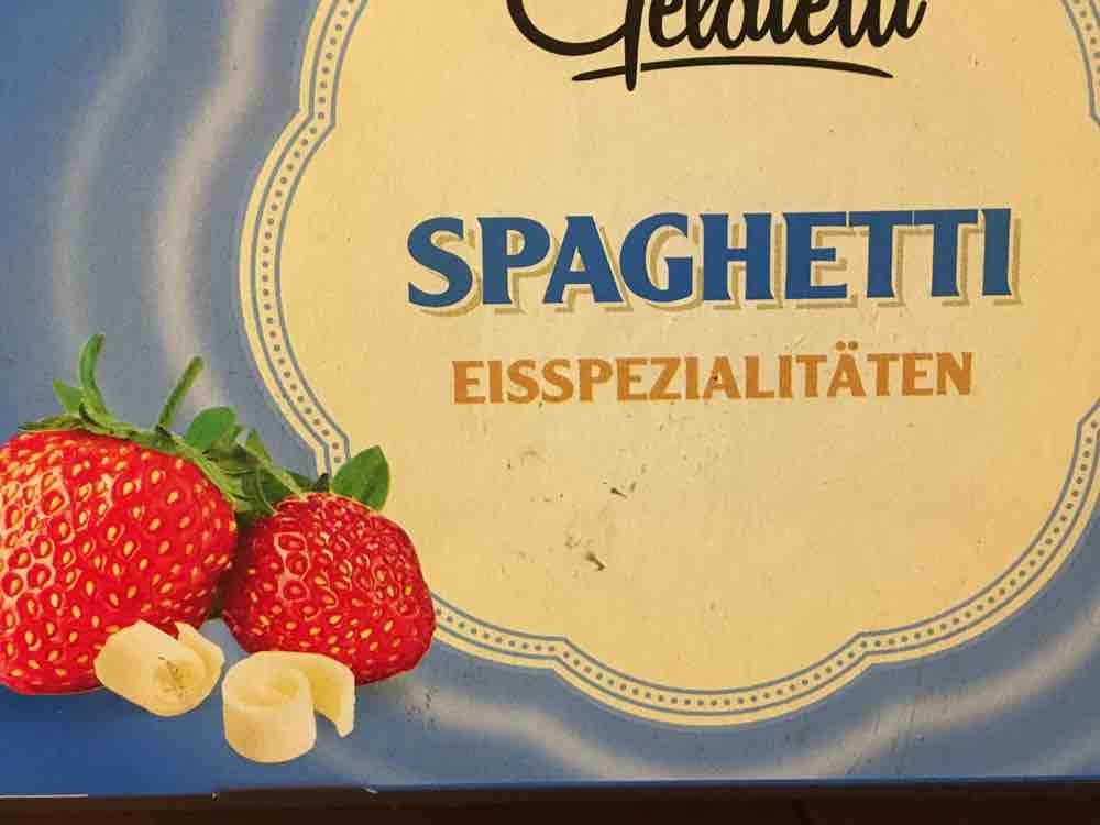Coppa Spaghetti, Vanille mit Erdbeersauce und weißen Schokoladen | Hochgeladen von: klickworker