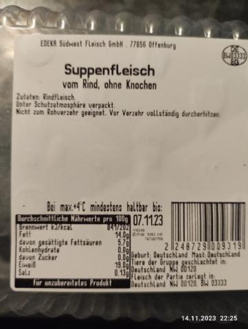 Suppenfleisch vom Rind ohne Knochen von Bernd R. | Hochgeladen von: Bernd R.