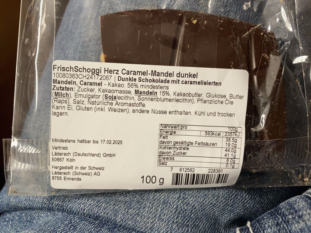 FrischSchoggi Herz Caramel-Mandel dunkel von Leznif | Hochgeladen von: Leznif