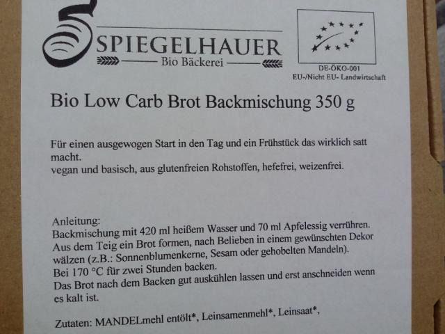 Bio Low Carb Brot Backmischung 350 gr., Brot | Hochgeladen von: retipuj