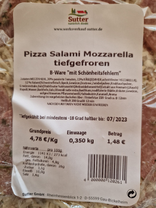 Pizza Salami Mozzarella Sutter von bapf | Hochgeladen von: bapf
