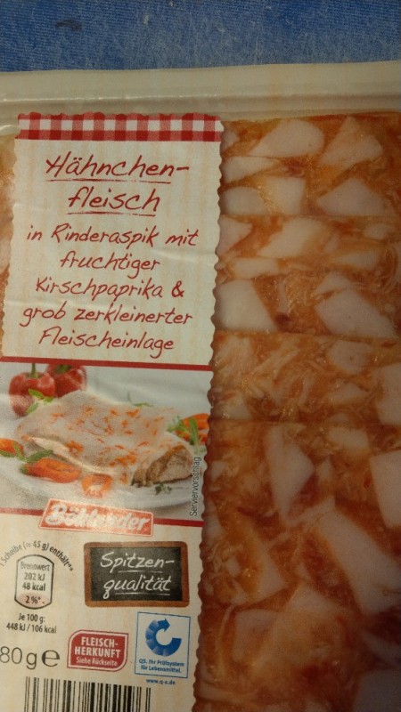 Hänchen-fleisch in Rinderaspik mit fruchtiger Kirschpaprika & | Hochgeladen von: jpjoker