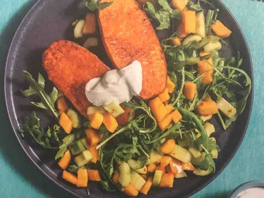 Mango- Gurken- Salat mit Ofen- Süßkartoffel von Janey | Hochgeladen von: Janey