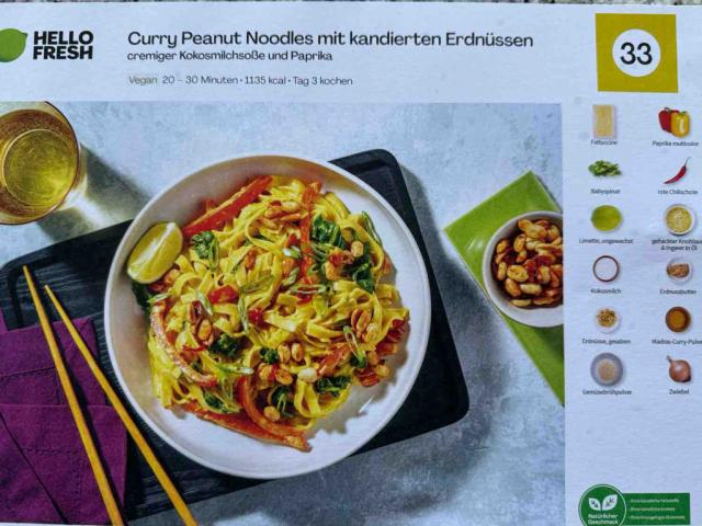 Curry Peanut Noodles mit kandierten Erdnüssen, Vegan by smilyfac | Uploaded by: smilyface
