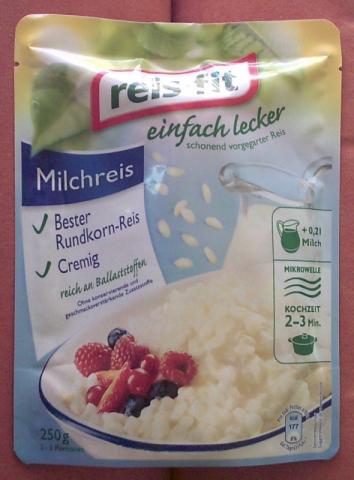 Reis-Fit Milchreis, einfach lecker, schon vorgegarter Reis | Hochgeladen von: Susispinne