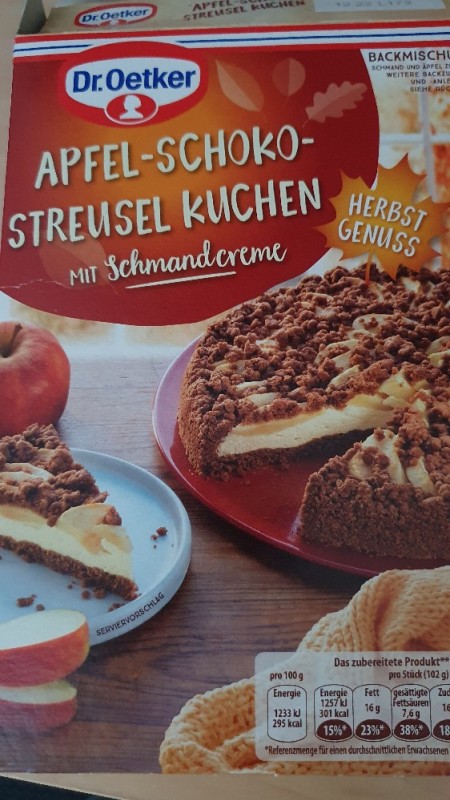 Apfel-Schoko-Streusel Kuchen, mit Schmandcreme von Michael175 | Hochgeladen von: Michael175