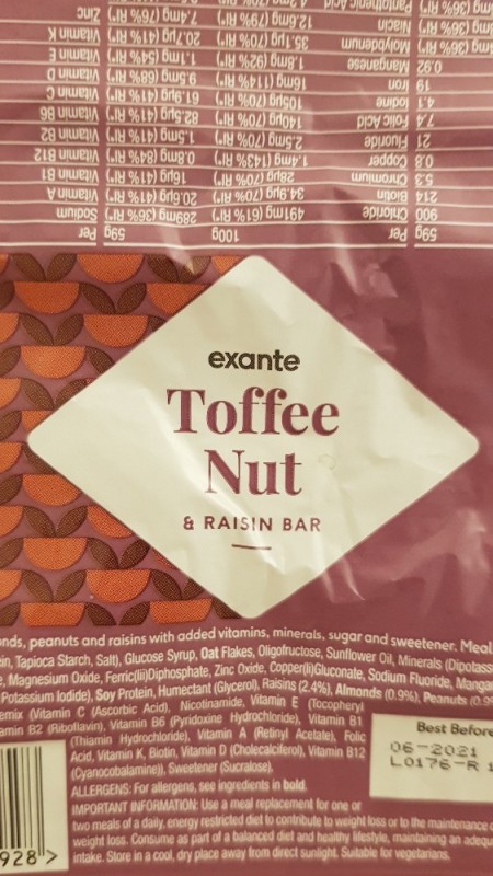 exante Toffee Nut & Raisin Bar von Neferti | Hochgeladen von: Neferti