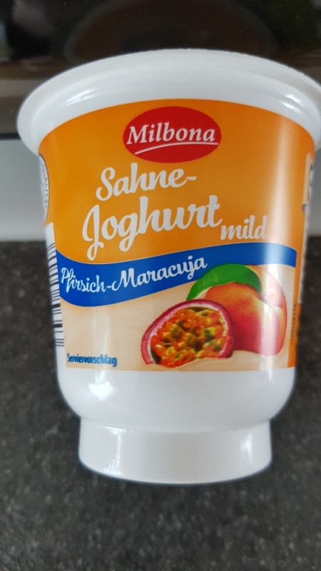 Sahnejoghurt mild Pfirsich-Maracuja, 16% Pfirsich-Maracujazubere | Hochgeladen von: BorMan