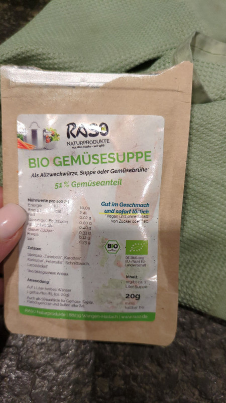 BIO GEMÜSESUPPE, 51% Gemüseanteil von nr1977 | Hochgeladen von: nr1977