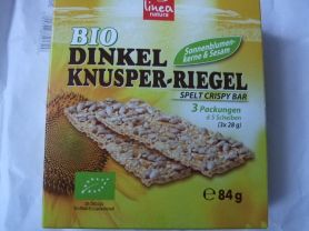 Bio Dinkel Knusper-Riegel, Sonnenblumenkerne und Sesam | Hochgeladen von: inge71 Bio Dinkel Knusper-Riegel, Sonnenblumenkerne und Sesam | Hochgeladen von: inge71