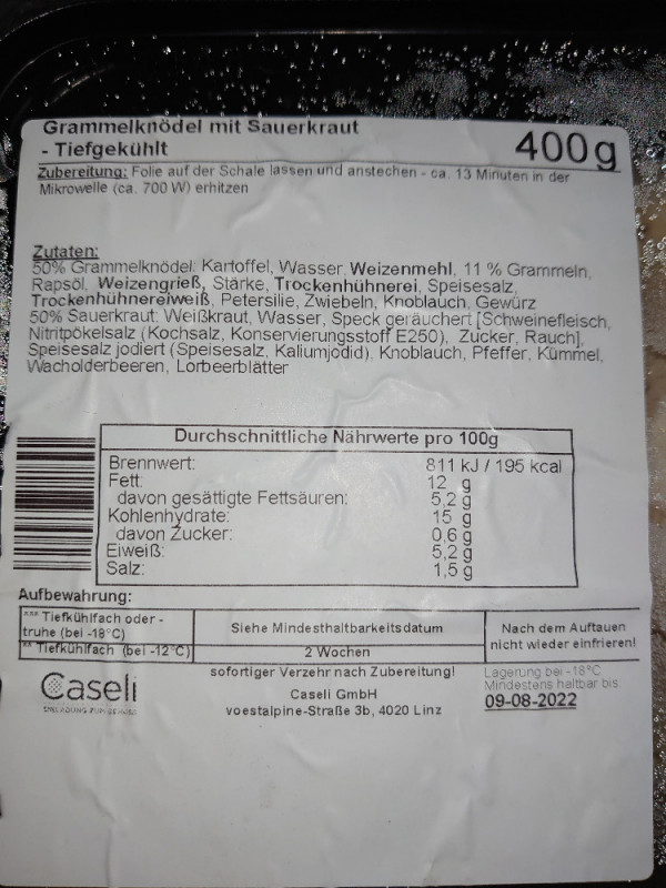 Grammelknödel mit Sauerkraut, 400g Tiefgekühlt von Dany98 | Hochgeladen von: Dany98